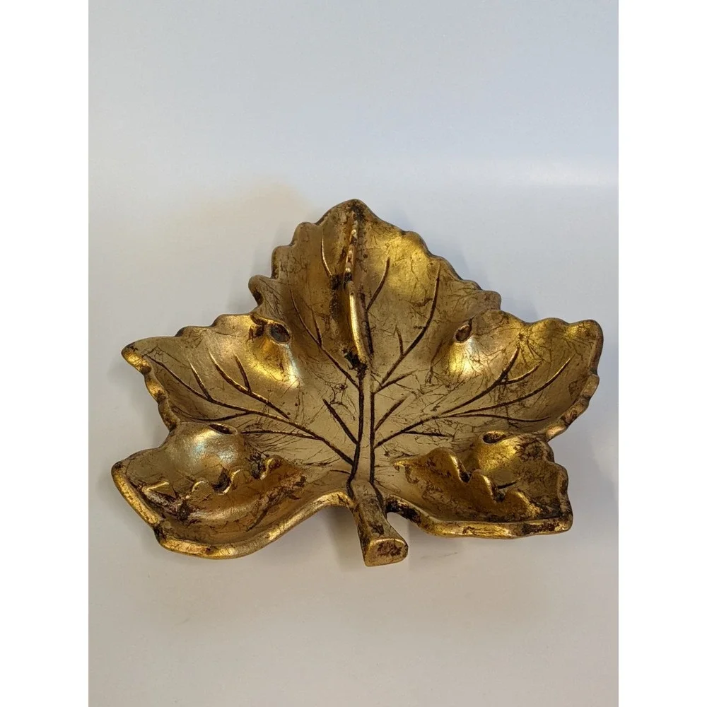 Golden Leaf Vintage Ash Tray